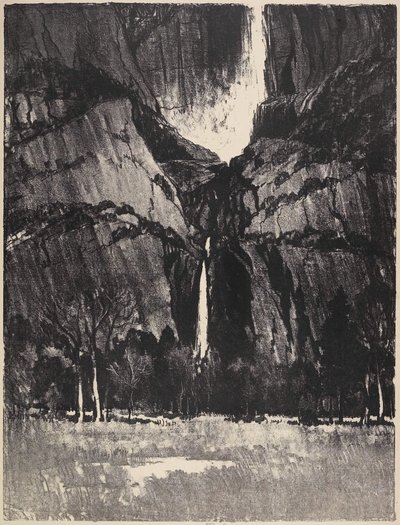 The Lower Falls, Yosemite, 1912 by Joseph Pennell